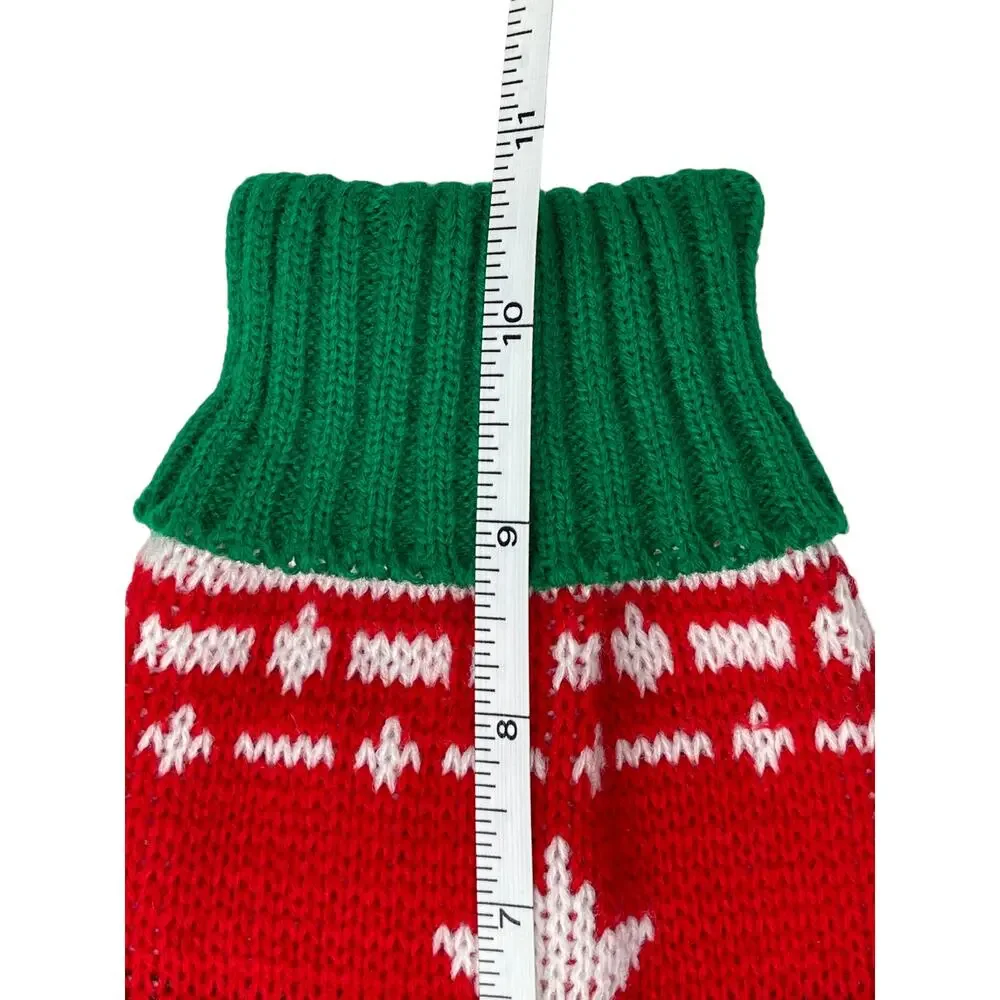 Pet Dog Sweater Knit Christmas Tree With Bone Ornaments Size Small New W/O Tags